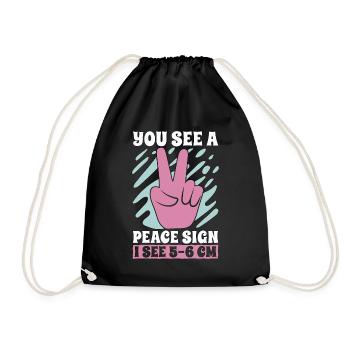 Ob/Gyn Nurse You See A Peace Sign I See Midwifery - Turnbeutel - Schwarz - Vorne