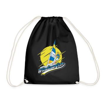 Windsurfers, surfers, surfers, water sports - Drawstring Bag - black - Front