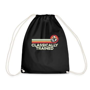 Klassisch ausgebildetes Schaltgetriebe Drei - Turnbeutel - Schwarz - Vorne