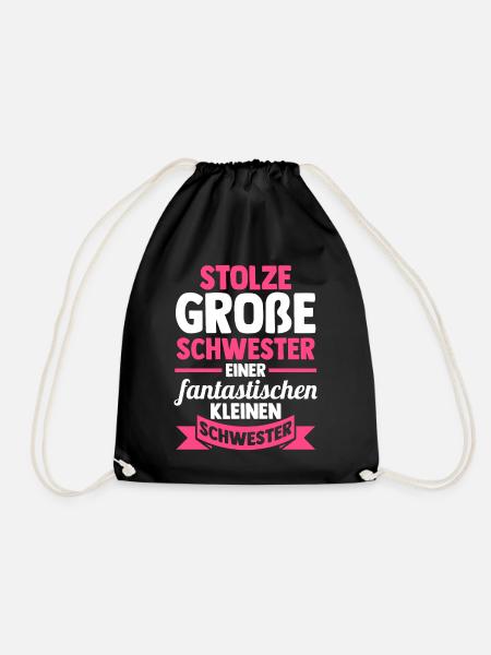 Geschwister Schwestern Schwester - Turnbeutel - Schwarz