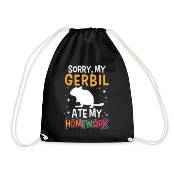 Gerbil has eaten rodent Gerbil - Drawstring Bag - black - Front