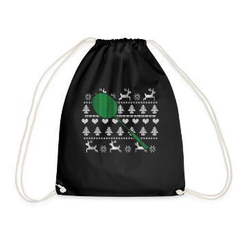 Noël de badminton - Sac de sport léger - noir - Devant