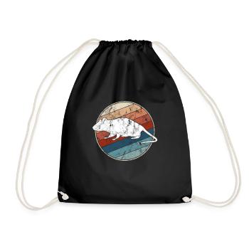 Mouse Retro - Drawstring Bag - black - Front
