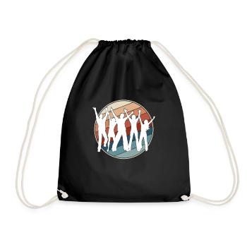 Dancing Retro - Drawstring Bag - black - Front