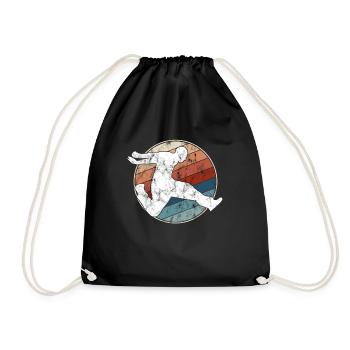 Parkour Retro - Drawstring Bag - black - Front