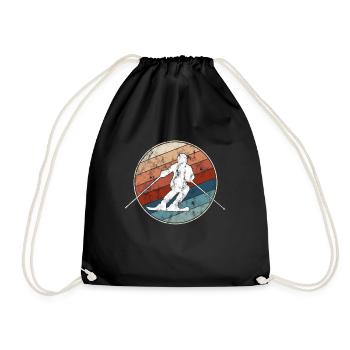Ski Rétro - Sac de sport léger - noir - Devant