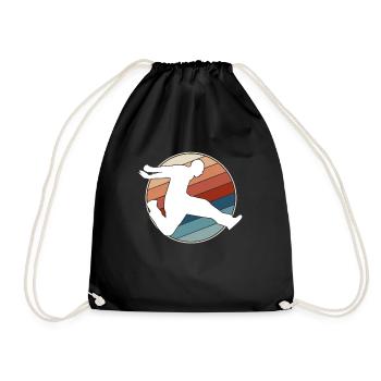 Parkour Retro - Drawstring Bag - black - Front