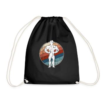 Musculation Rétro - Sac de sport léger - noir - Devant