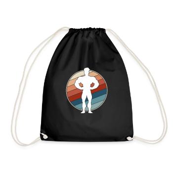 Musculation Rétro - Sac de sport léger - noir - Devant