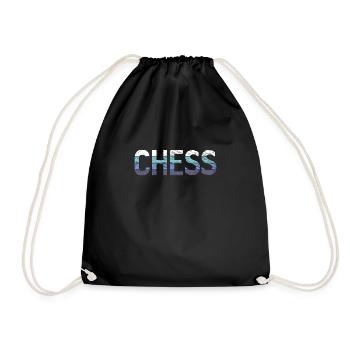 Schach - Turnbeutel - Schwarz - Vorne