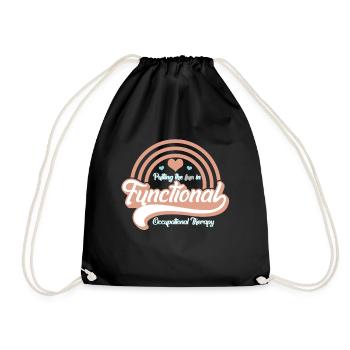 Occupational Therapist Assistant Shirt, Putting - Drawstring Bag - black - Front