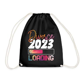 Happy Divorce Party Divorce 2023 - Turnbeutel - Schwarz - Vorne