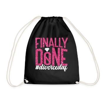 Happy Divorce Party Finally Done - Turnbeutel - Schwarz - Vorne