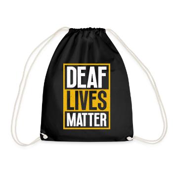 Deaf People Matters - Américain - Sac de sport léger - noir - Devant