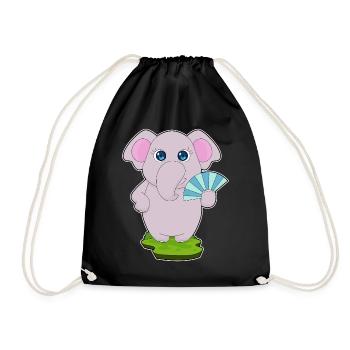 Éventail de main d’éléphant - Sac de sport léger - noir - Devant