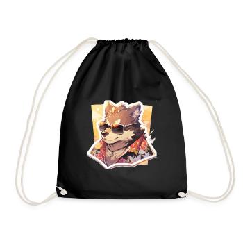 Dogs Pet Dog Owner Dog Lover Animal - Drawstring Bag - black - Front