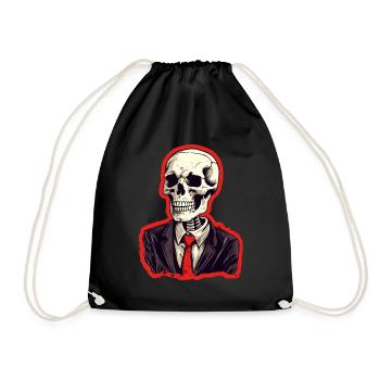 Skeleton Halloween Suit - Drawstring Bag - black - Front