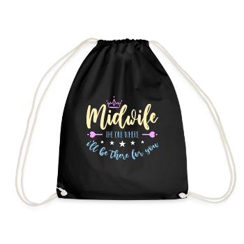 Midwife The One Where I'll Be There For Midwifery - Drawstring Bag - black - Front
