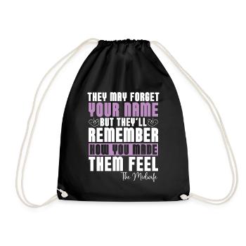 Sage-femme Ils peuvent oublier votre nom Doula Sages-femmes - Sac de sport léger - noir - Devant