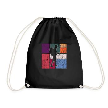 Wander - Drawstring Bag - black - Front