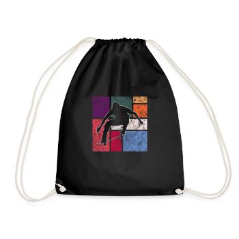 Skating - Drawstring Bag - black - Front