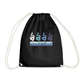 Snake - Drawstring Bag - black - Front