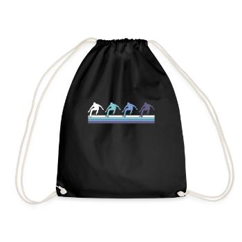 Skating - Drawstring Bag - black - Front