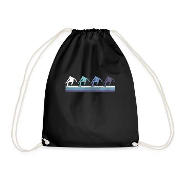 Skating - Drawstring Bag - black - Front