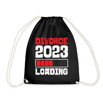 Happy Divorce Party Divorce 2023 - Drawstring Bag - black - Front
