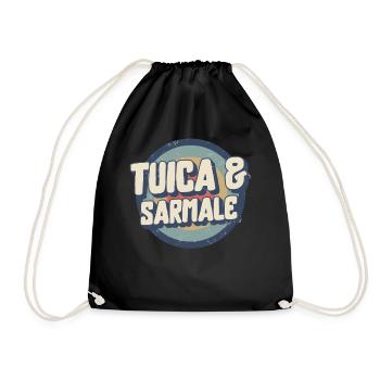 Chemise roumaine, Tuica et Sarmale Tee, Chou - Sac de sport léger - noir - Devant