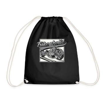 Trikeaholic Threewheeler Trikebike Tricycle - Drawstring Bag - black - Front