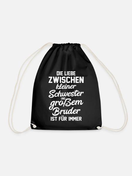 Geschwister Bruder Schwestern Schwester - Turnbeutel - Schwarz