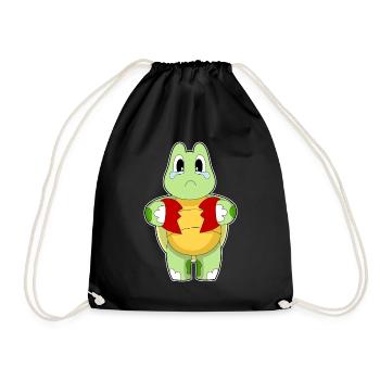 Turtle Heart - Drawstring Bag - black - Front