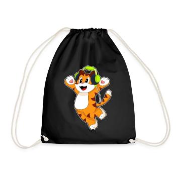 Musique casque Tiger - Sac de sport léger - noir - Devant