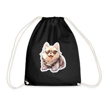 Dogs Pet Dog Owner Dog Lover Animal - Drawstring Bag - black - Front