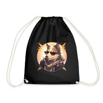 Dogs Pet Dog Owner Dog Lover Animal - Drawstring Bag - black - Front