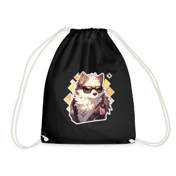 Dogs Pet Dog Owner Dog Lover Animal - Drawstring Bag - black - Front
