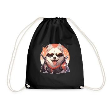 Dogs Pet Dog Owner Dog Lover Animal - Drawstring Bag - black - Front
