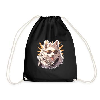 Dogs Pet Dog Owner Dog Lover Animal - Drawstring Bag - black - Front