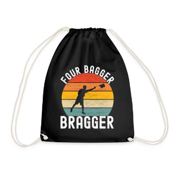 Cornhole Player Cornhole Board - Drawstring Bag - black - Front