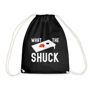 Cornhole Player Cornhole Board - Drawstring Bag - black - Front