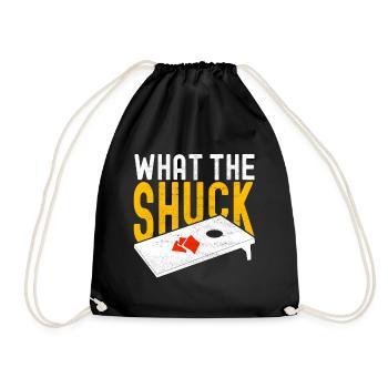 Cornhole Player Cornhole Board - Drawstring Bag - black - Front