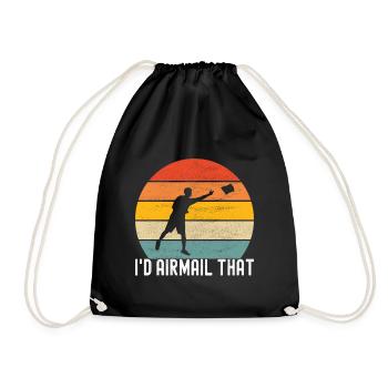 Cornhole Player Cornhole Board - Drawstring Bag - black - Front