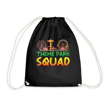 Amusement Park Folk Festival Family Outing - Drawstring Bag - black - Front