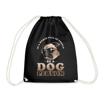 Chien Homme Chien Mignon - Sac de sport léger - noir - Devant