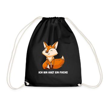 Ich bin halt ein Fuchs Schlauer Fuchs - Turnbeutel - Schwarz - Vorne