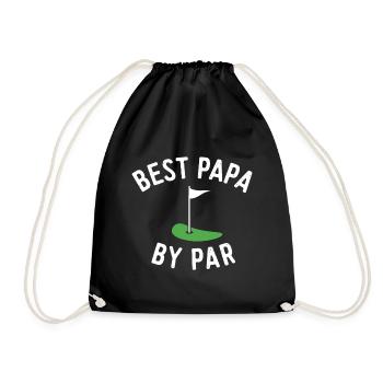Mens Best Papa By Par Funny Golf - Fête des pères - Sac de sport léger - noir - Devant