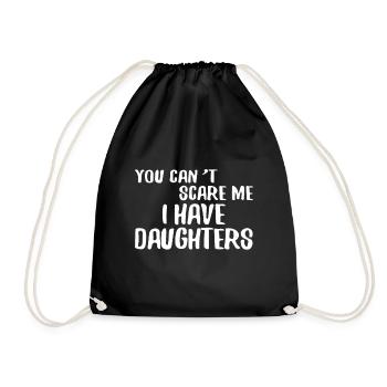Tu ne peux pas me faire peur J’ai des filles - Fête des pères - Sac de sport léger - noir - Devant
