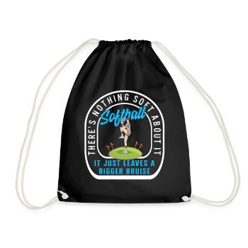 Chemise softball, softball Il n’y a rien de mou - Sac de sport léger - noir - Devant
