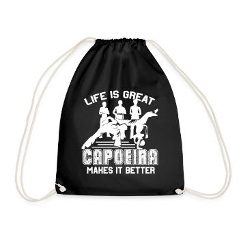 Capoeira Capoeira Makes Life Better - Drawstring Bag - black - Front